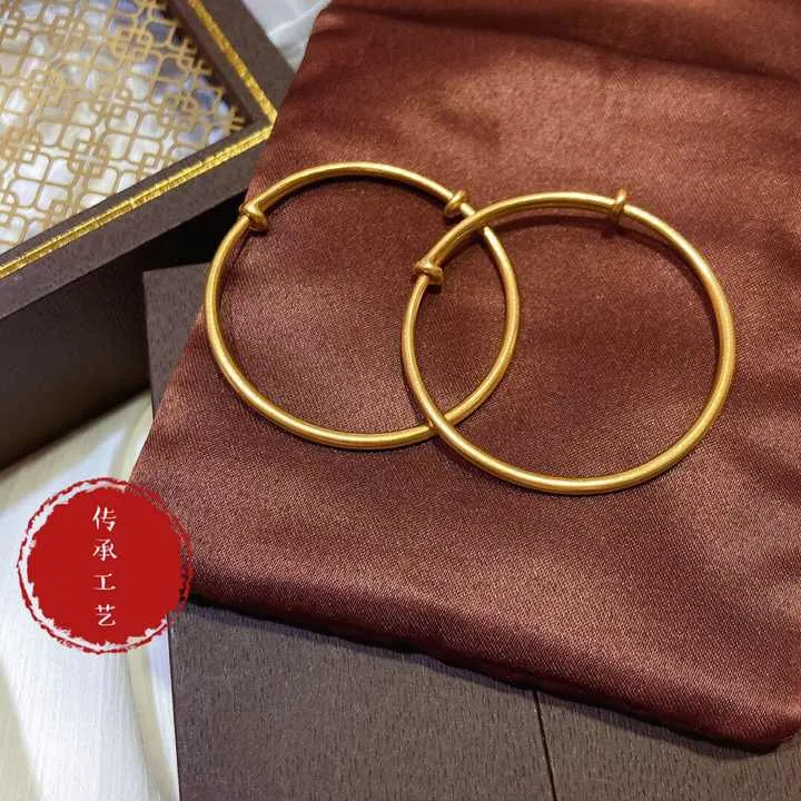 سوار مخصص للأطفال عيار 24 قيراط حقيقي 24k Real Gold Adjustable Baby Bracelet Personalized Baby
