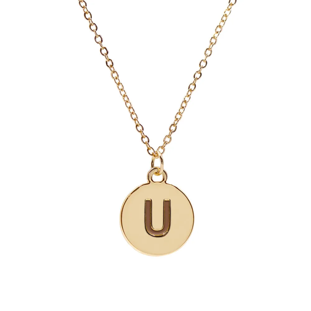 #16430G - Weiss Initial Necklace Available in Any Letter of the Alphabet - Adjustable from 18"-21"