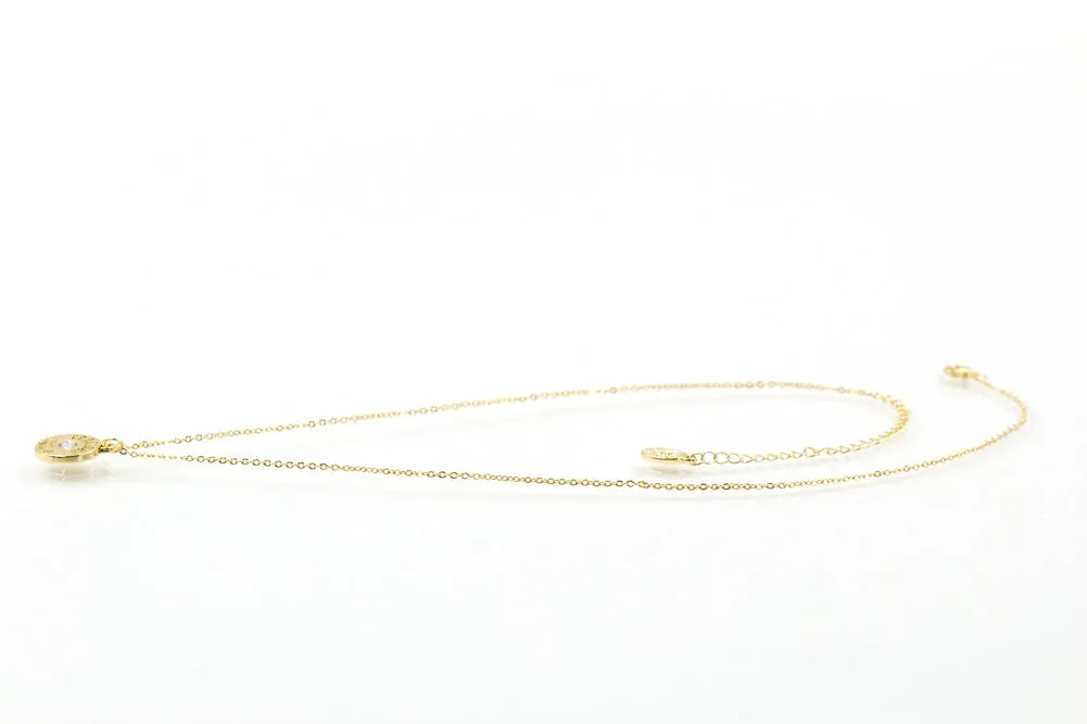 #16430G - Weiss Initial Necklace Available in Any Letter of the Alphabet - Adjustable from 18"-21"