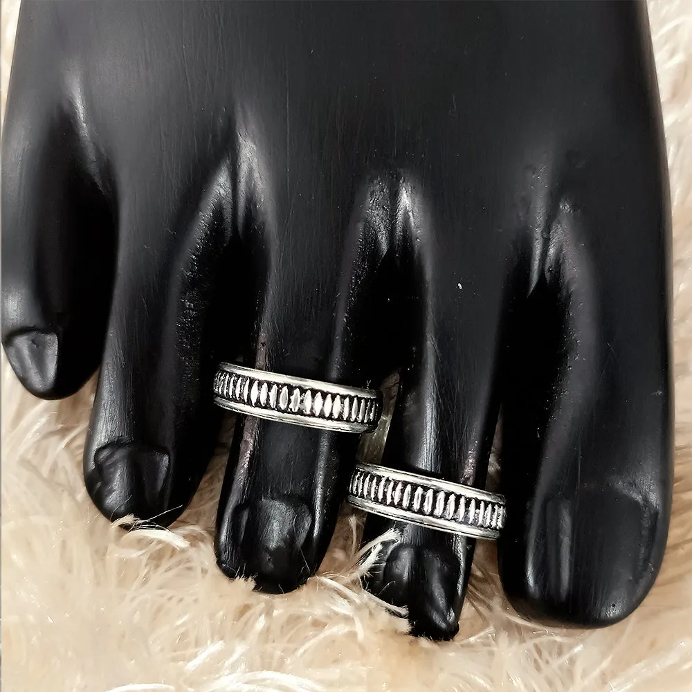 925 Silver Adjustable Toe Rings Pair (Design 87)