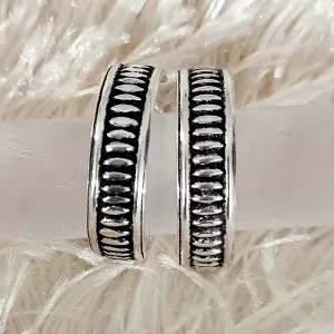 925 Silver Adjustable Toe Rings Pair (Design 87)