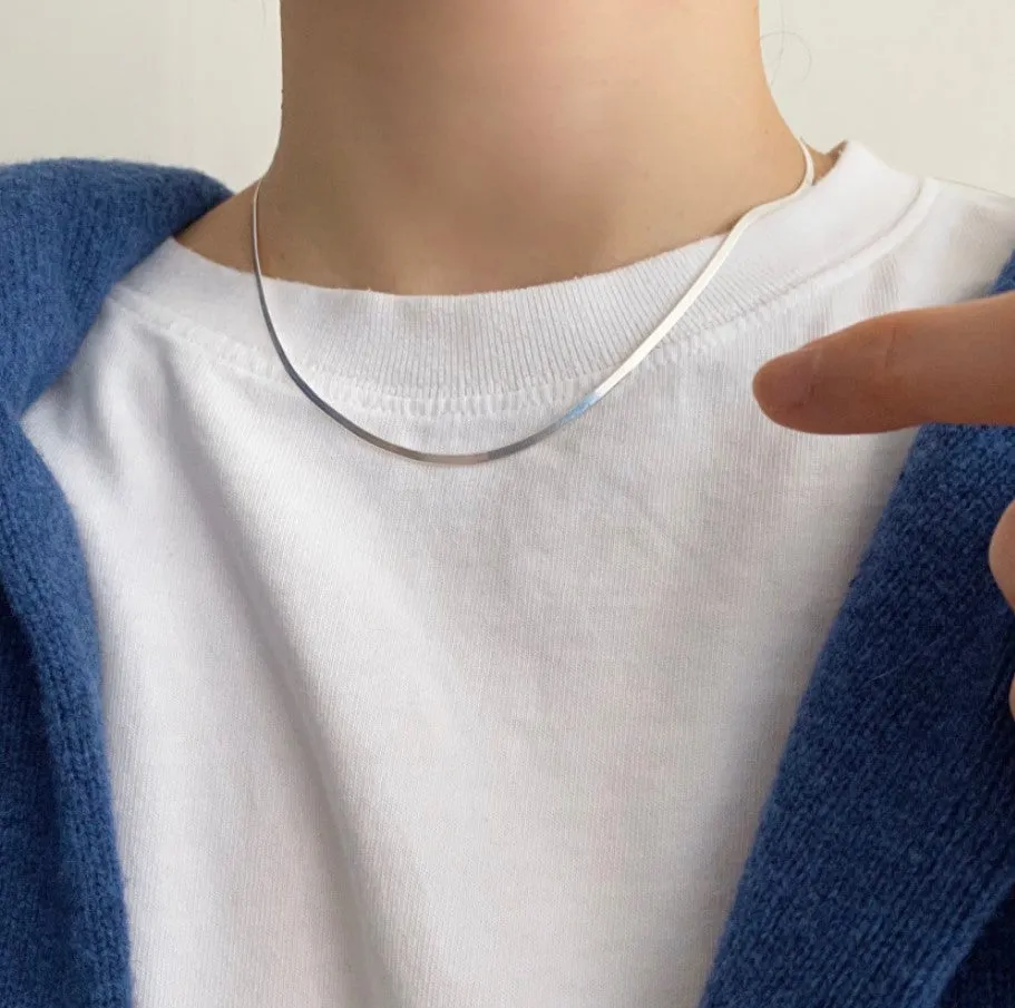 925 Sterling Silver Minimalist Silver Necklaces