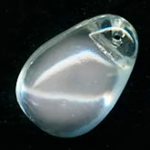 Clear Glass Teardrop Pendant. 21x13mm. Pkg 2. b11-cr-0516-1