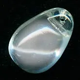 Clear Glass Teardrop Pendant. 21x13mm. Pkg 2. b11-cr-0516-1