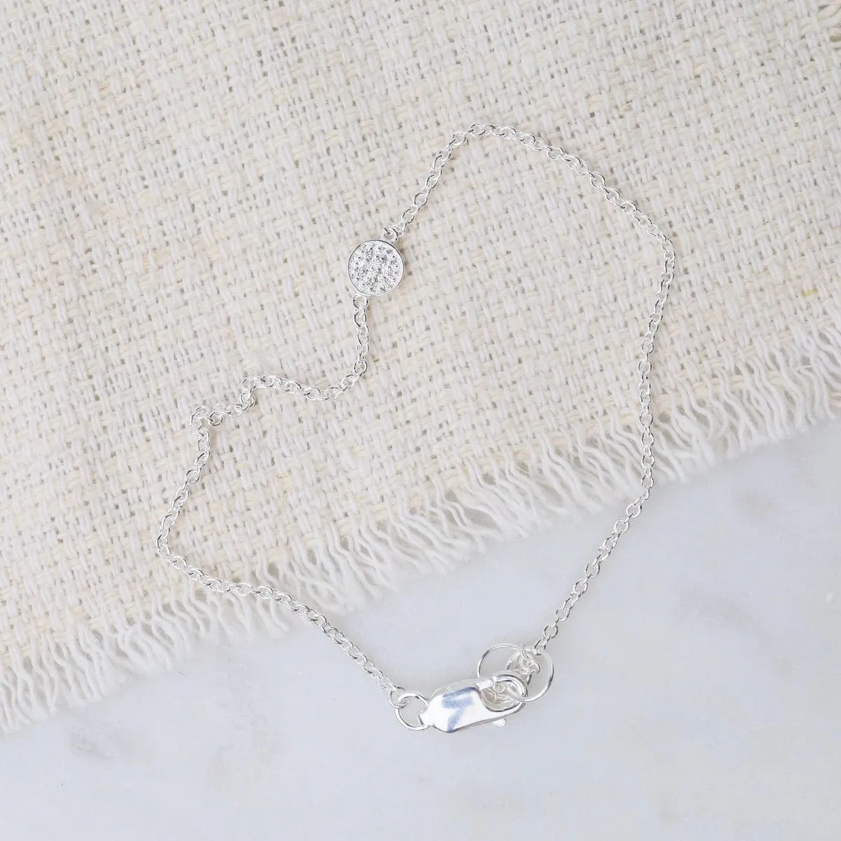 CZ Pave Circle Bracelet