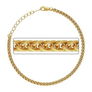 Factory Gold Filled 2.8mm Wheat Chain-أساور مجوهرات