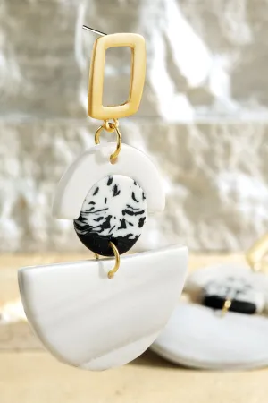Geometric Clay Earrings