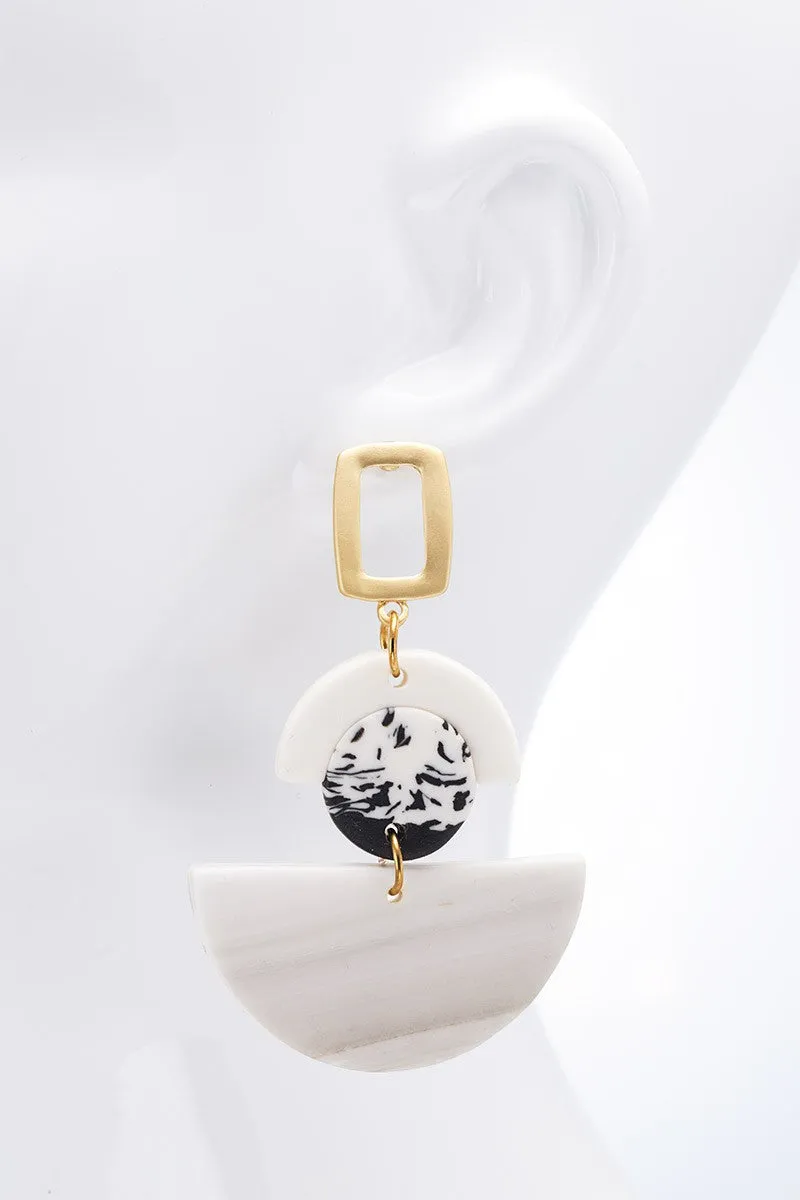 Geometric Clay Earrings