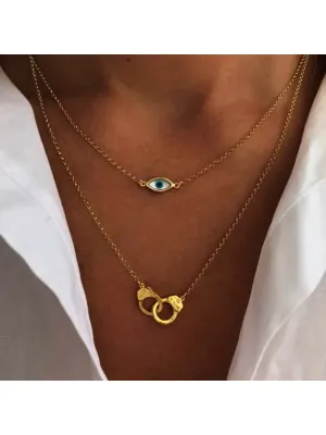 Handcuff Pendant - Gold Necklaces