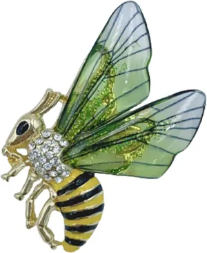 Honey Bee Brooches Pins,Animal Insect Bird Brooches Vintage Elegant Crystal Bee Lapel Pins Clothing Accessory Jewelry Gift for Women Girls