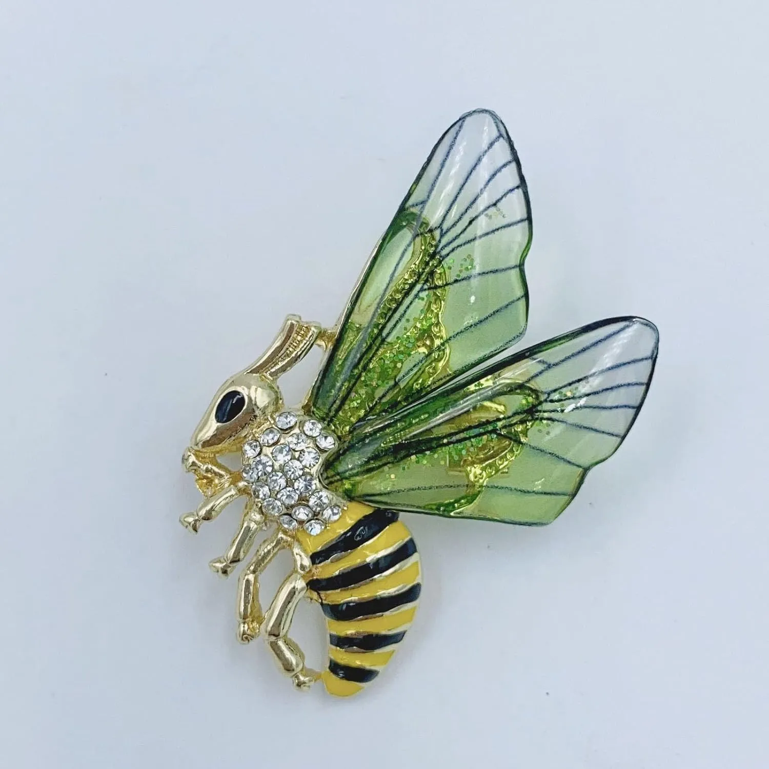 Honey Bee Brooches Pins,Animal Insect Bird Brooches Vintage Elegant Crystal Bee Lapel Pins Clothing Accessory Jewelry Gift for Women Girls