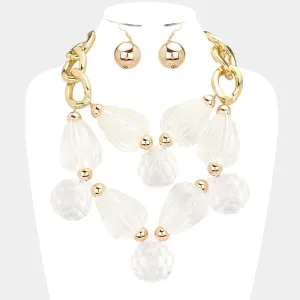 iLLASPARKZ Bold Lucite Bead Statement Necklace