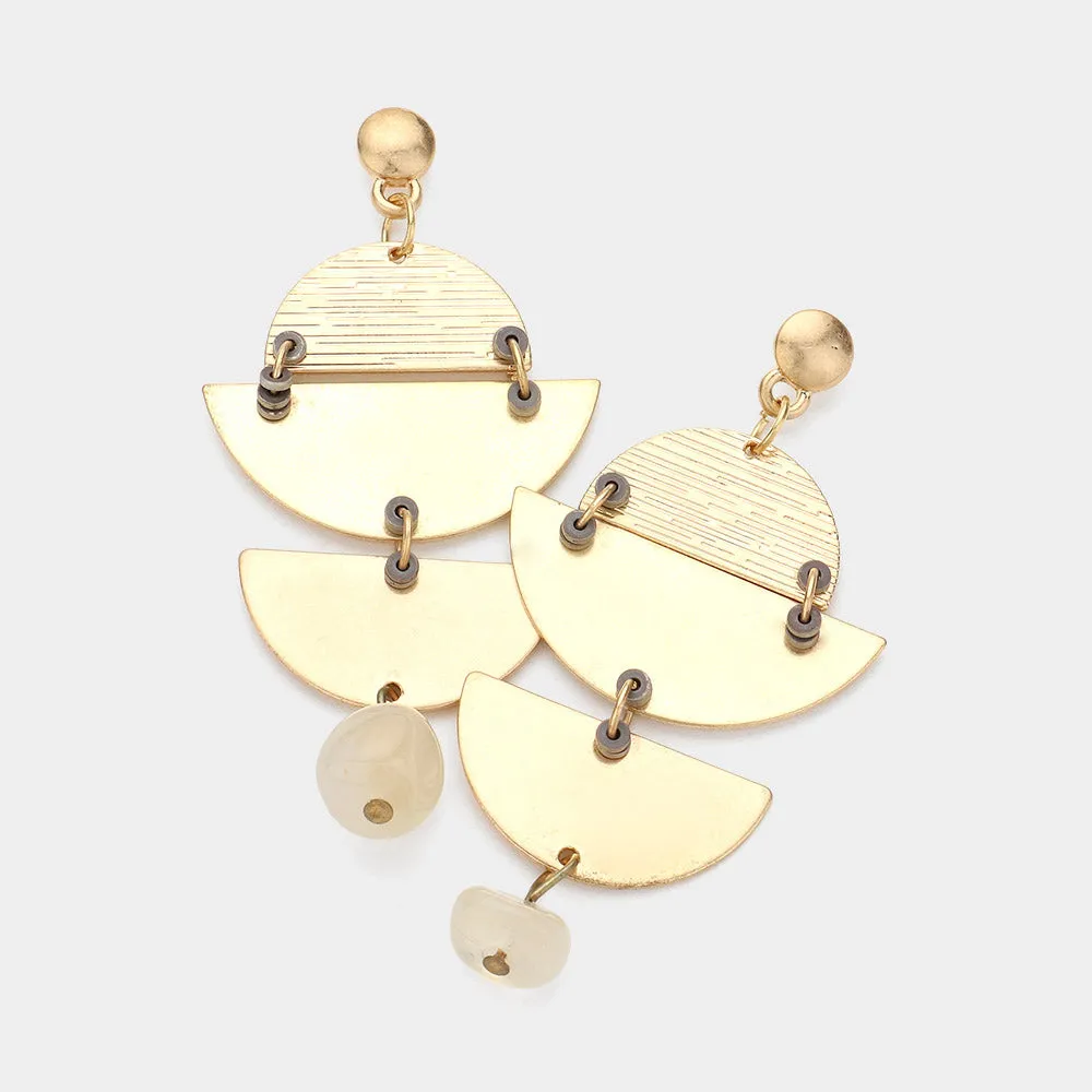 iLLASPARKZ Geometric Textured Metal Post Earrings