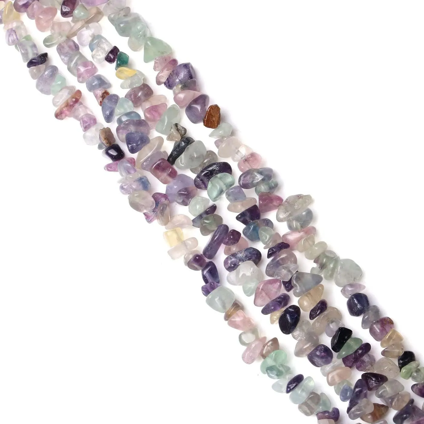 LAIDANLA Fluorite 400pcs Natural Chip Stone Beads 5-8mm Healing Crystal Irregular Gemstones Drilled DIY Loose Rocks Bead Crystal for Bracelet Earrings Necklace Jewelry Making Crafting