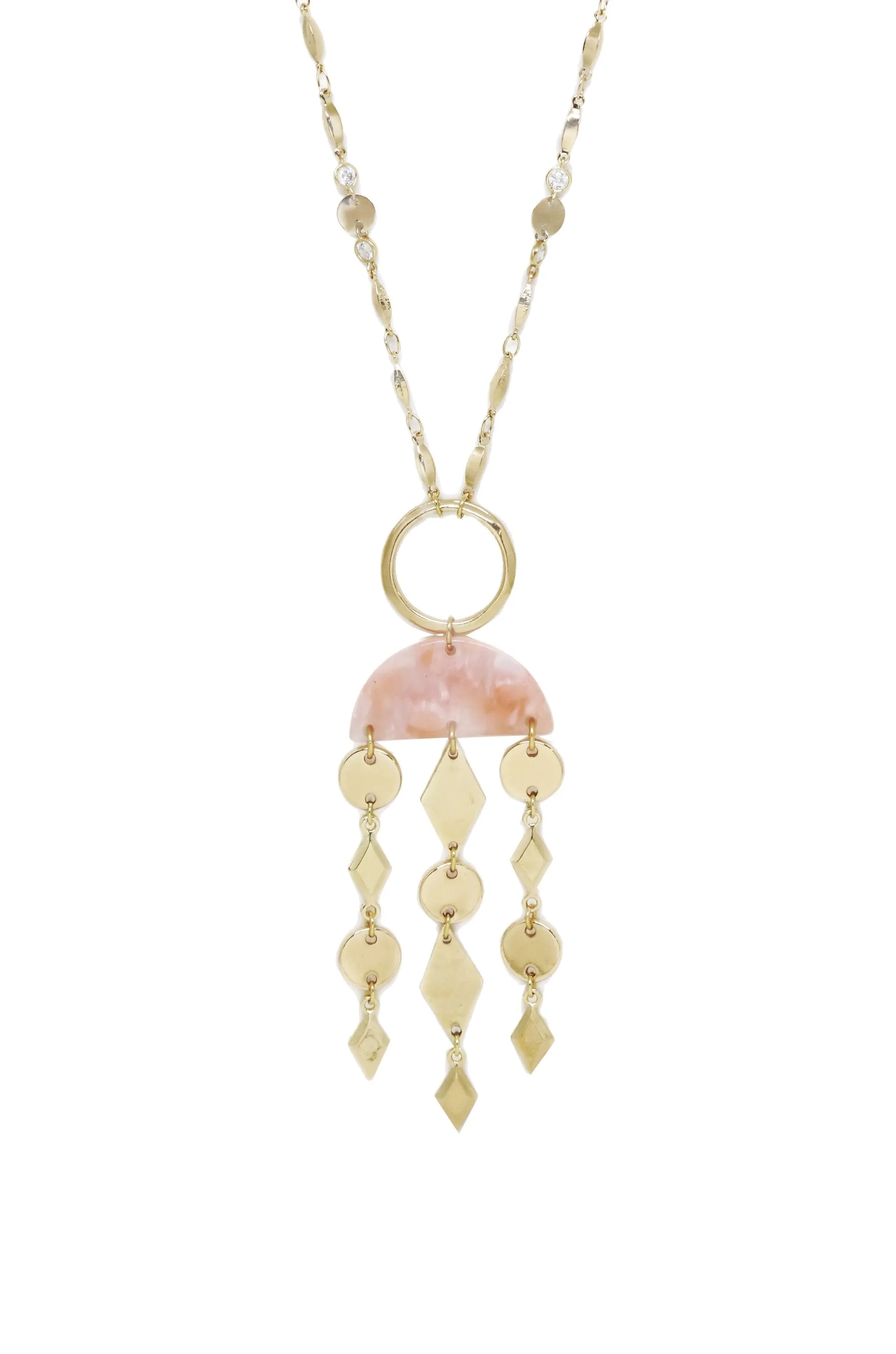 Mixed Geo Resin and 18k Gold Plated Necklace