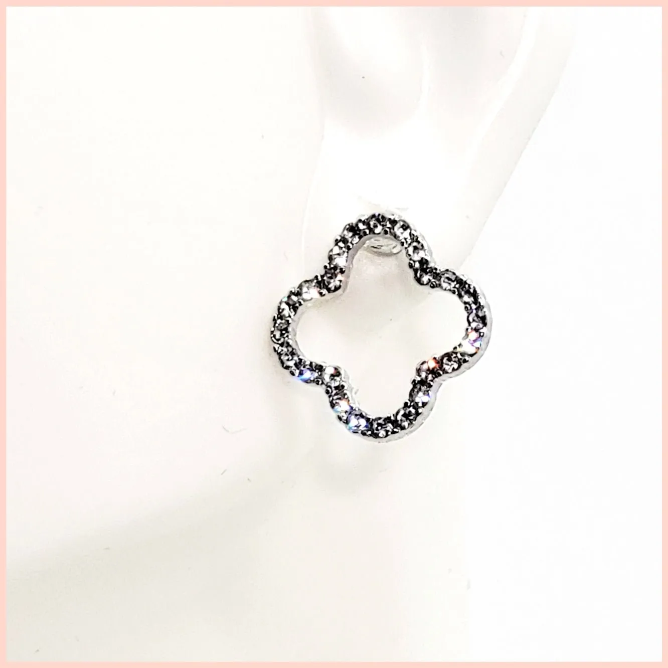 Pav Clover Earrings