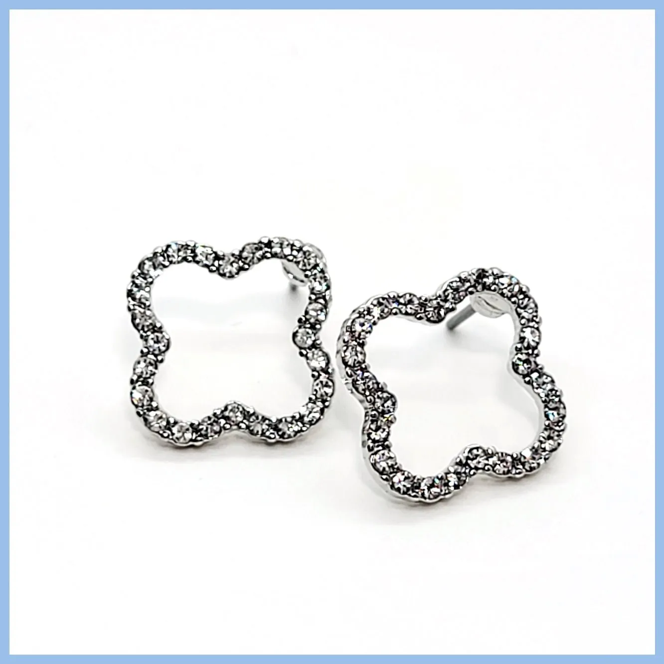 Pav Clover Earrings