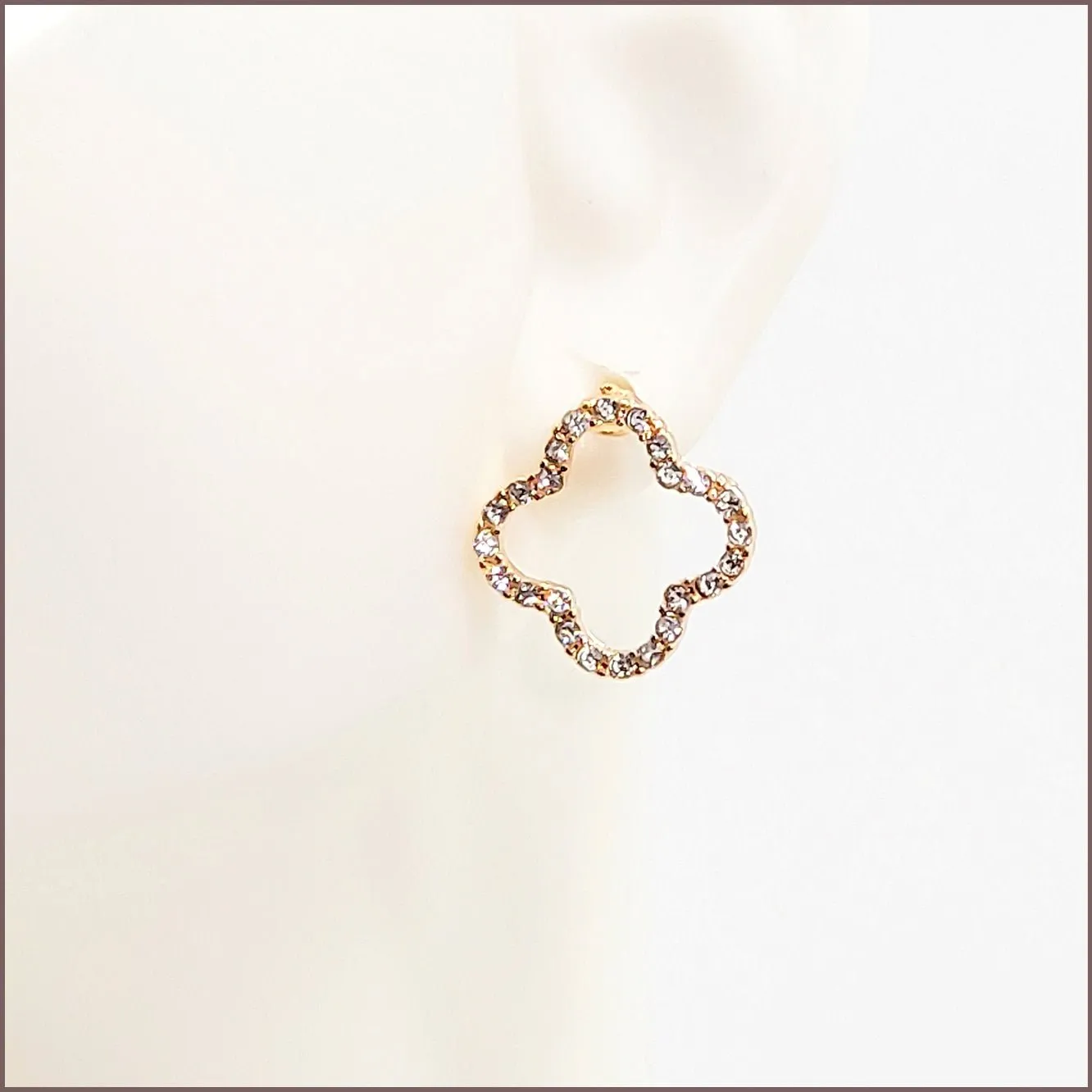 Pav Clover Earrings