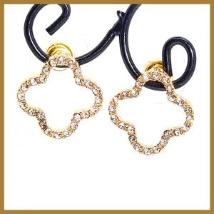 Pav Clover Earrings