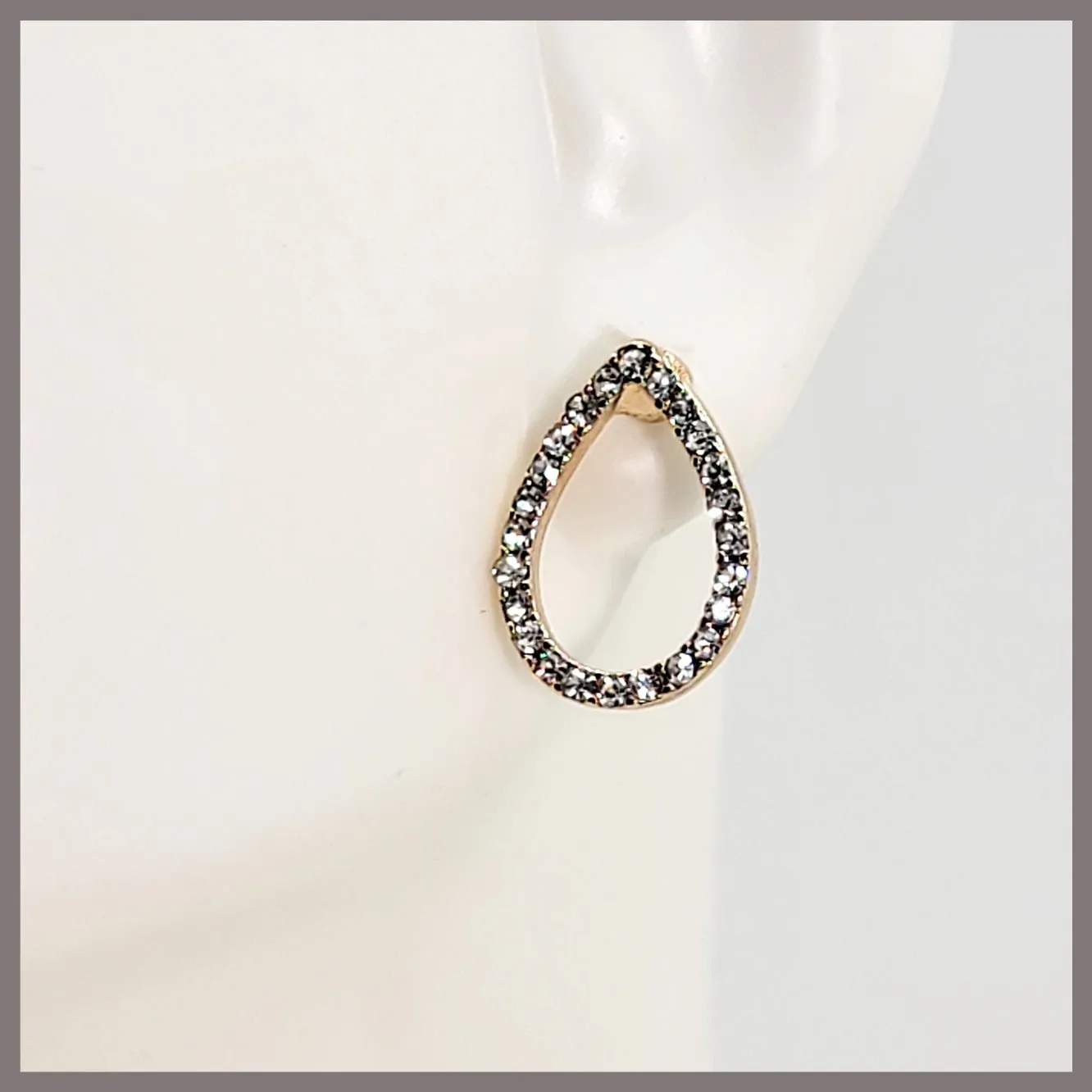 Pav Teardrop Earrings