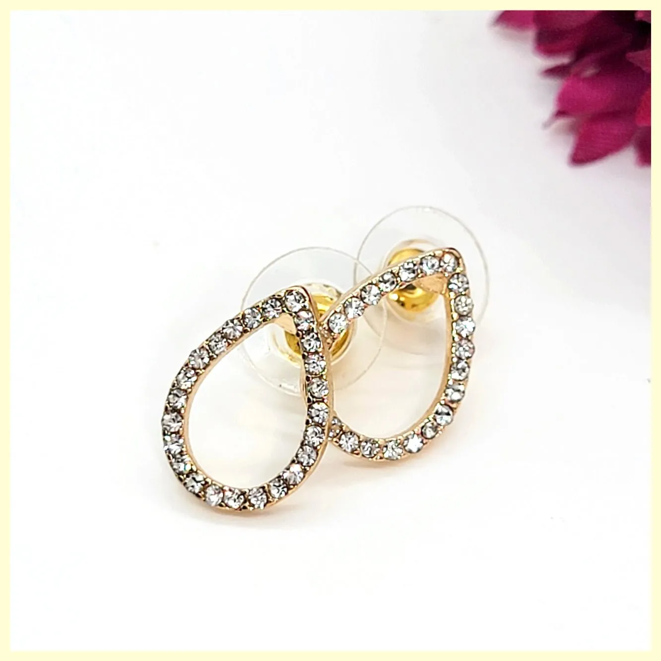 Pav Teardrop Earrings