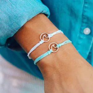 Rose Gold Wave Charm Bracelet