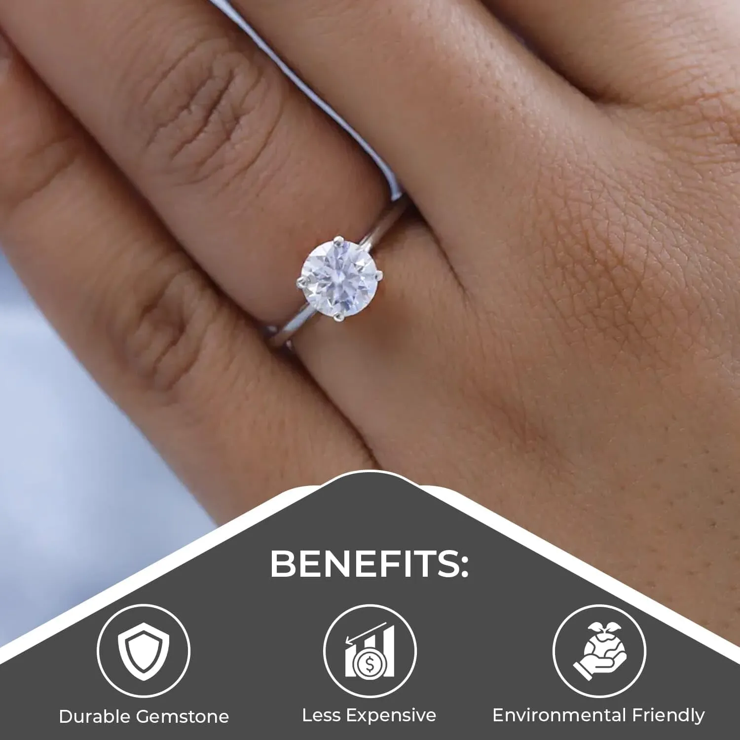 Shop LC Moissanite Engagement Ring Moissanite Rings for Women 925 Sterling Silver Promise Rings for Her Gold/Platinum Plated Wedding Band Jewelry - 1 ctw Birthday Gifts for Women
