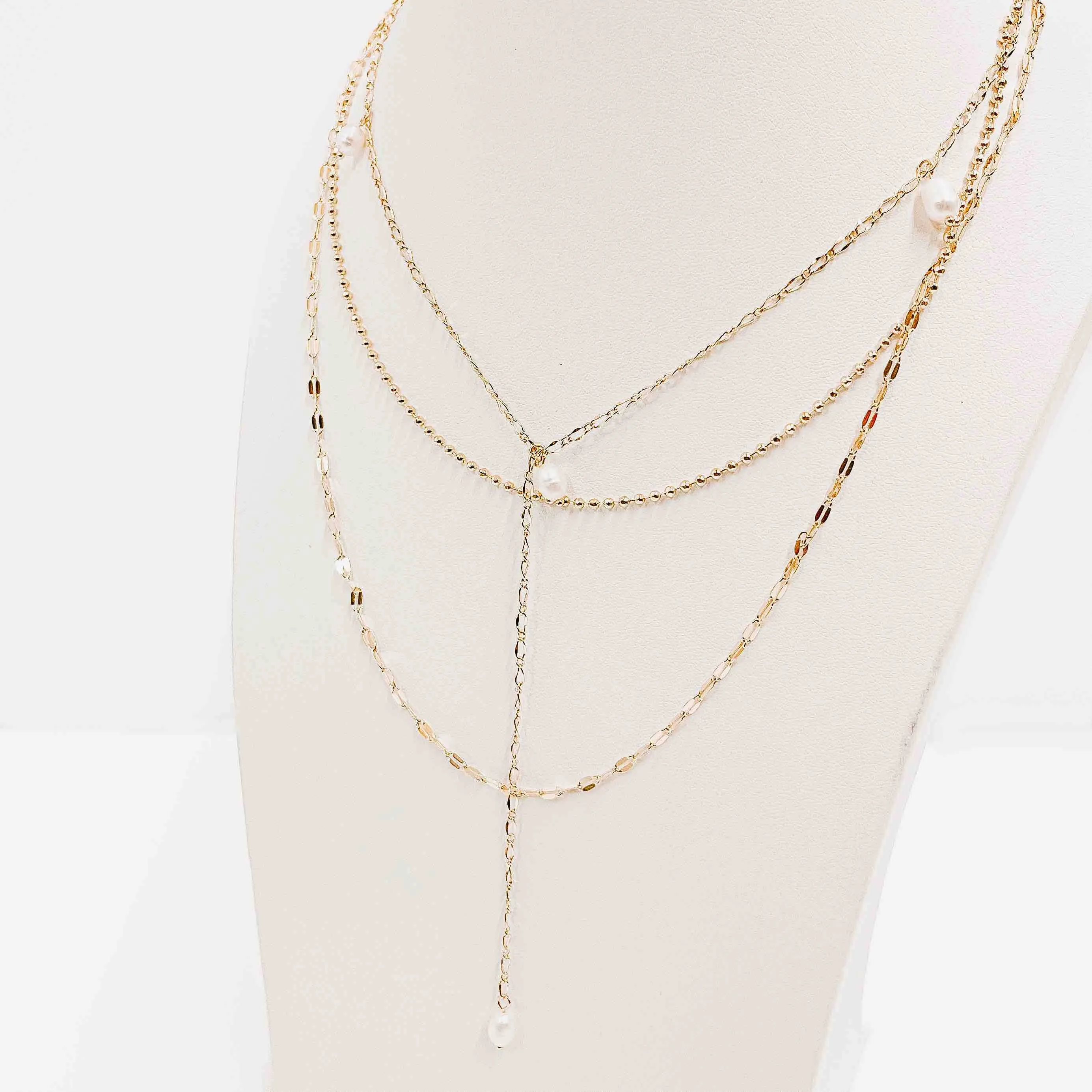 Vintage Ball and Chain Layered Necklace